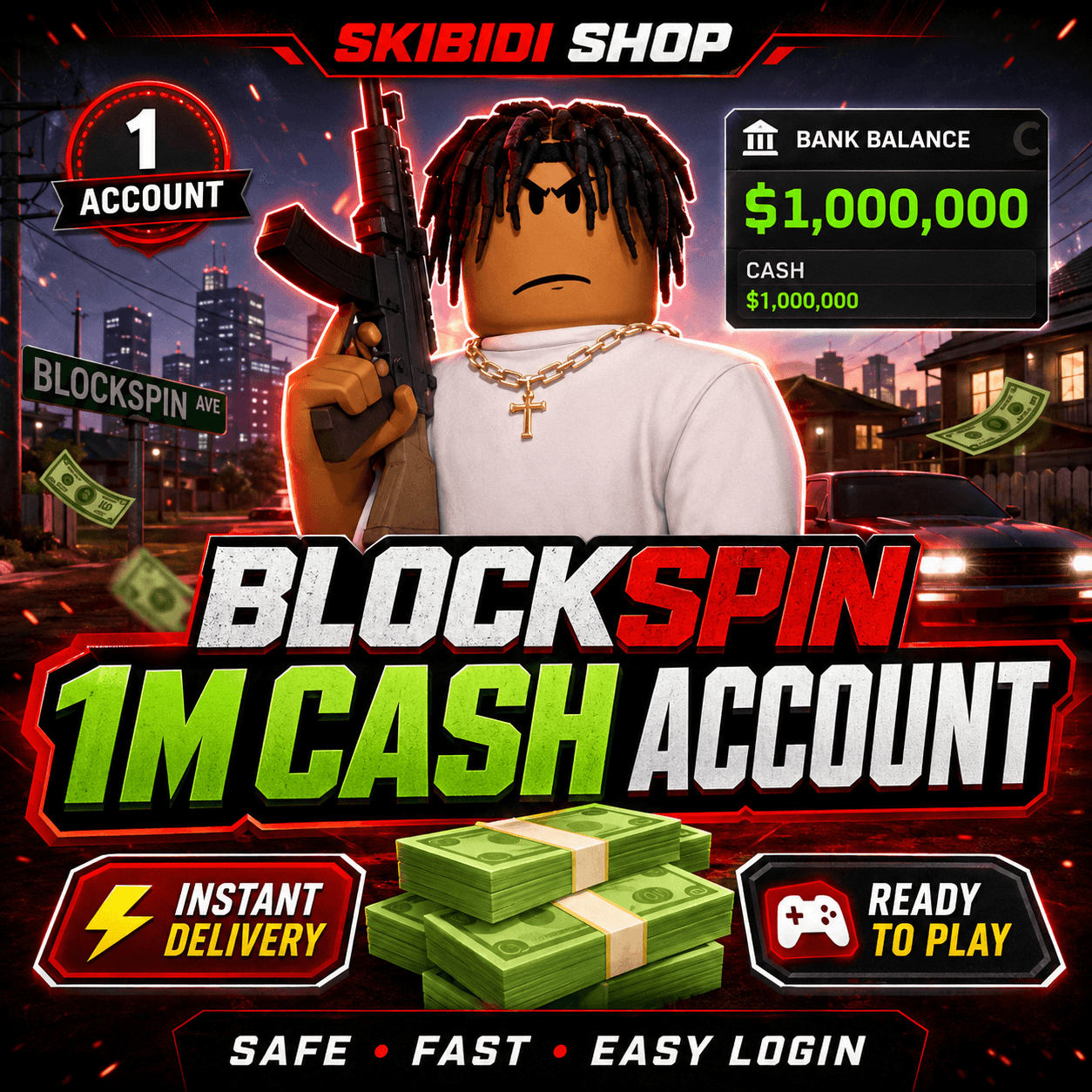 💰 $1M CASH Account | Instant Delivery⚡| Ready to Play ✅