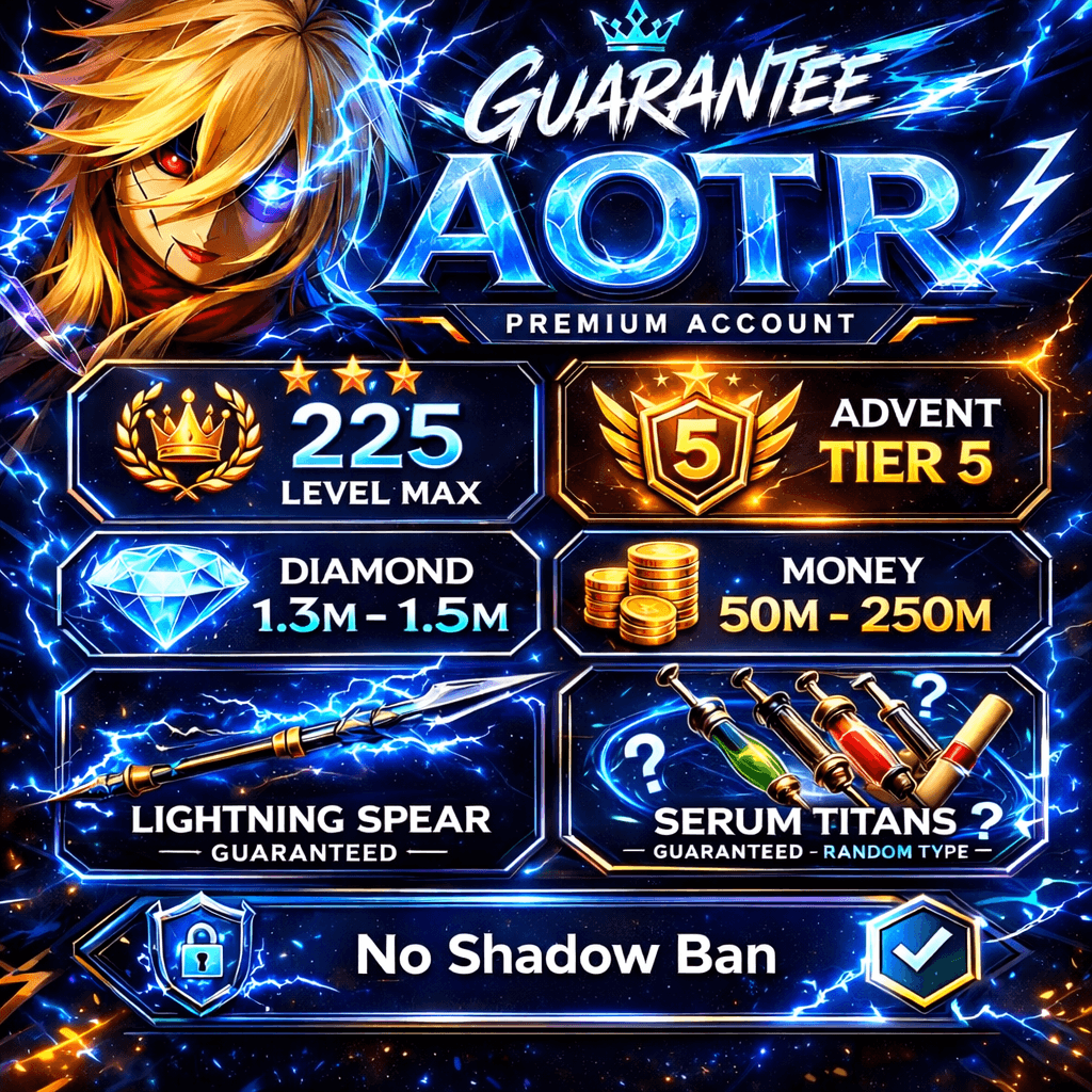 Account Level Max | ⭐️Advent 5 💎Diamond 1.3m-1.5m ⚡️Lightning spear 💉 Serum Titans