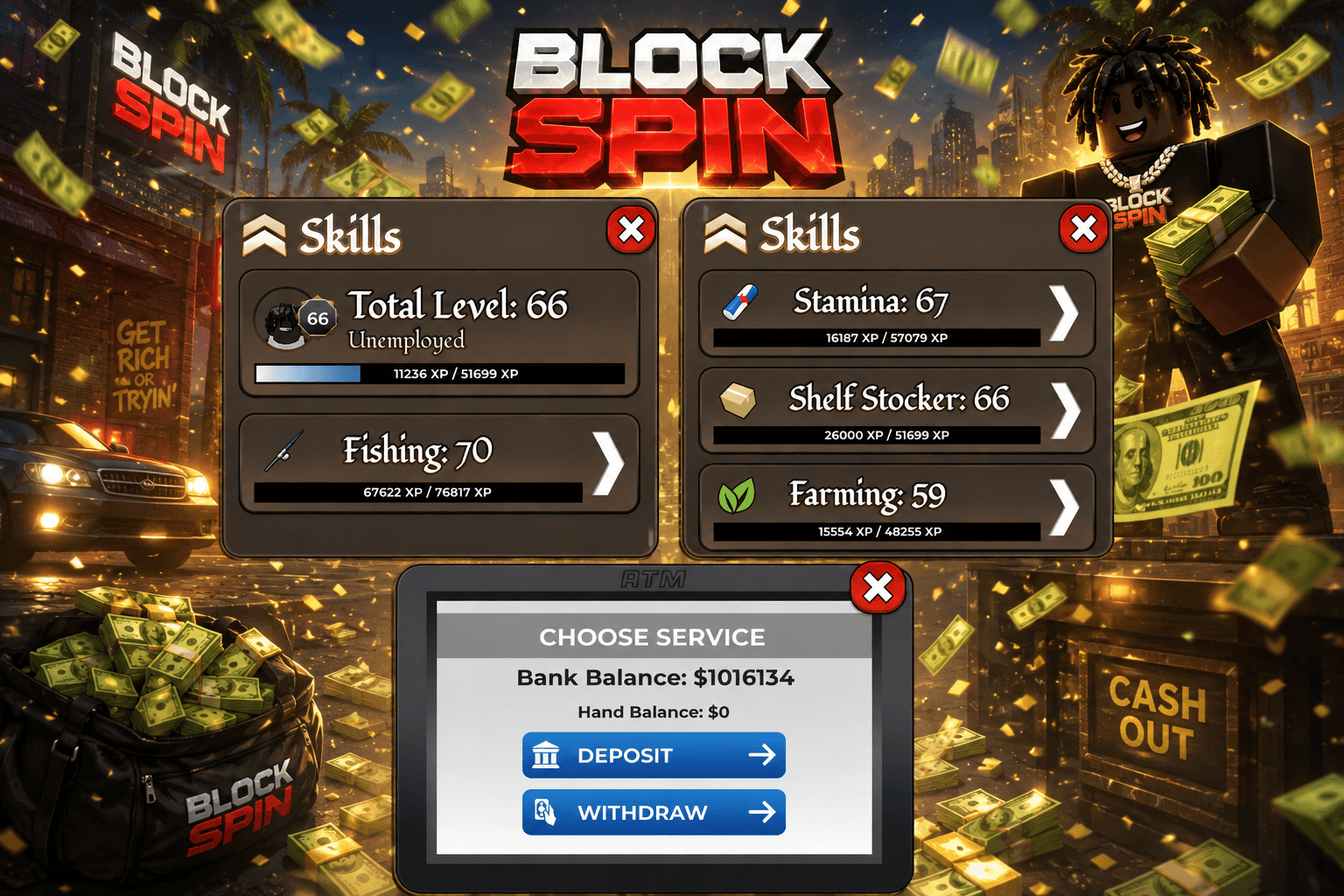 1M–1.3M Cash Accounts (SV.2) Fishing level70+
